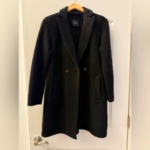Theory boiled wool classic car coat